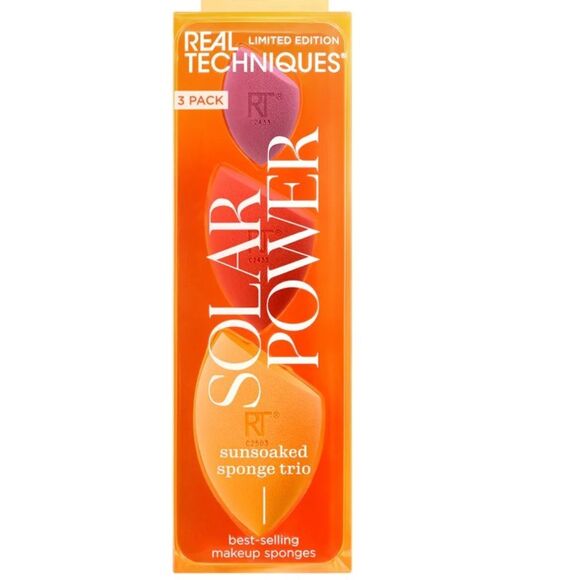 🌻Real Techniques Sunsoaked Sponge Trio New - Picture 3 of 9